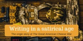 Blog banner: writing in a satirical age
