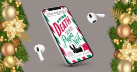 death and papa noel phone audiobook earphones tinsel